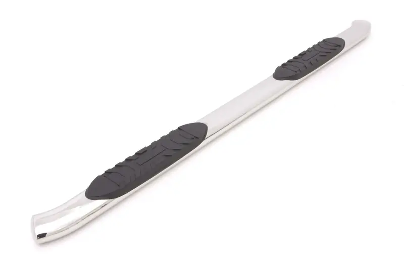 Lund 5-Inch Oval Curved Nerf Bars In Stainless Steel With Mounting Brackets (Model 23750075) 1