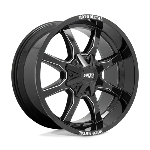 Moto Metal Mo970 20X9 Forged Alloy Wheel – 8X170 Bolt Pattern, Gloss Black With Machined Face, Zero Offset 1