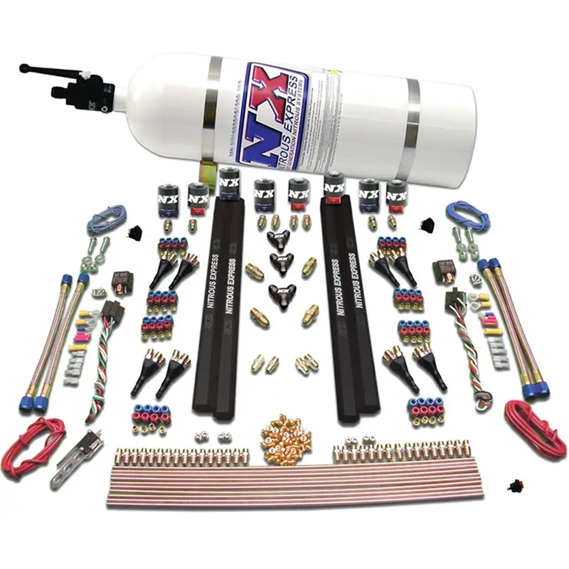 Nitrous Express Sx2 Dual-Stage Nitrous System – Alcohol-Compatible, 200–1200 Hp, Includes 15-Lb Bottle (90095-15) 1