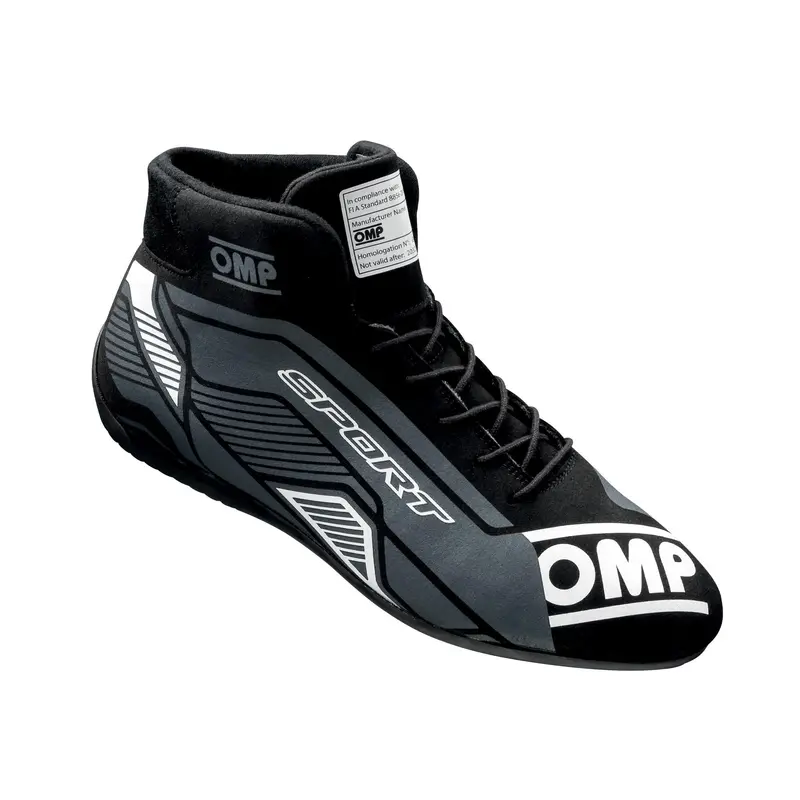 Omp Racing Fia 8856-2018 Certified Sport Shoes — Black/White, Size 41 1