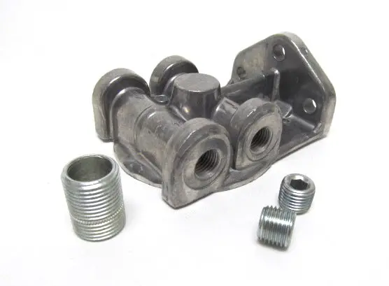 Perma-Cool 4791 Oil Filter Mount With 3/4"-16 Thread And Dual 1/4" Npt Ports 1