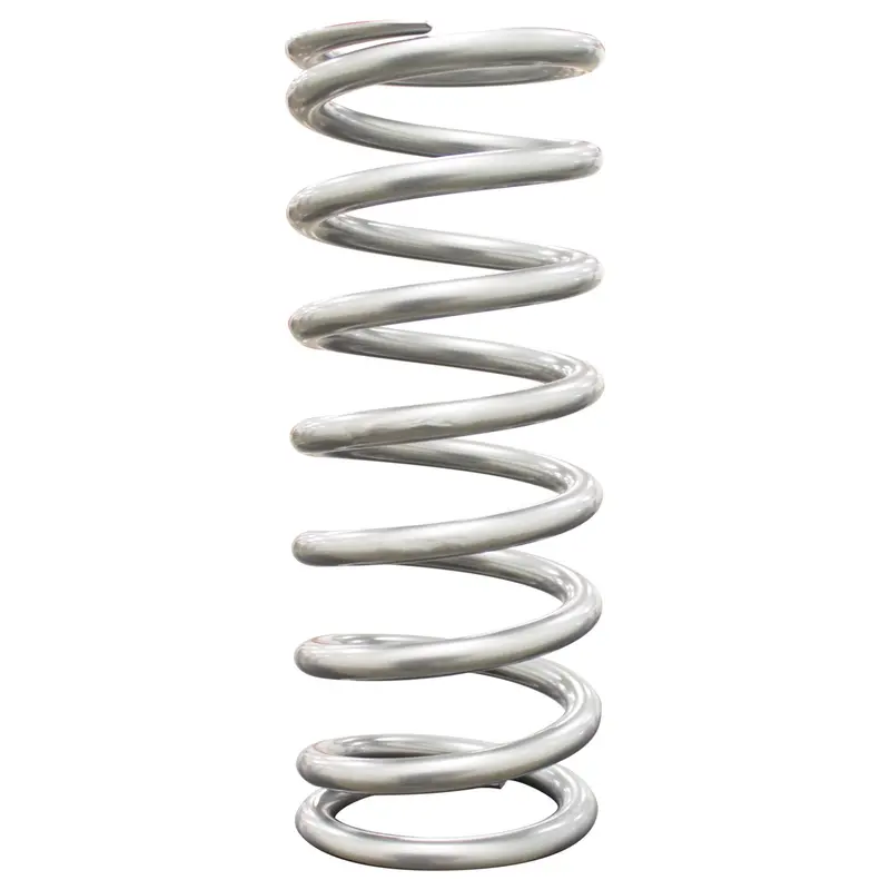 Qa1 High-Travel Coil Spring – Chrome-Silicon, 2.5" Id × 10", 550 Lb/In, Silver Powder Coat, 10Ht550 1