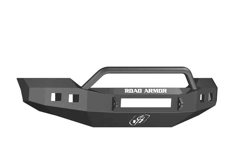 Road Armor Stealth Front Bumper – Non-Winch Prerunner Design With Square Fog Light Cutouts, Satin Black Finish (6114R4B-Nw) 1