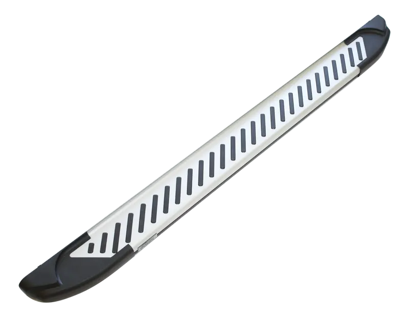 Romik Ral-T Series Running Boards – 19-Inch, Silver Finish For Ram Crew Cab Trucks 1