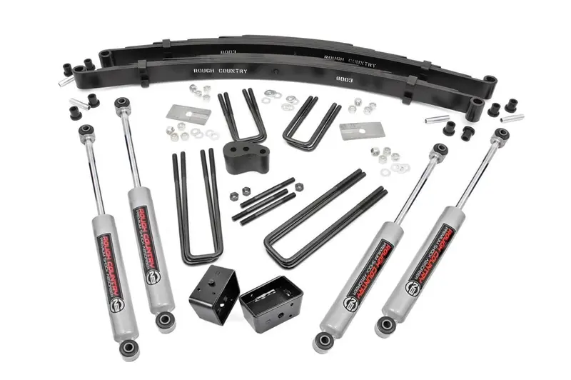 Rough Country 4-Inch Suspension Lift Kit – Includes Performance Shocks And Mounting Hardware 1
