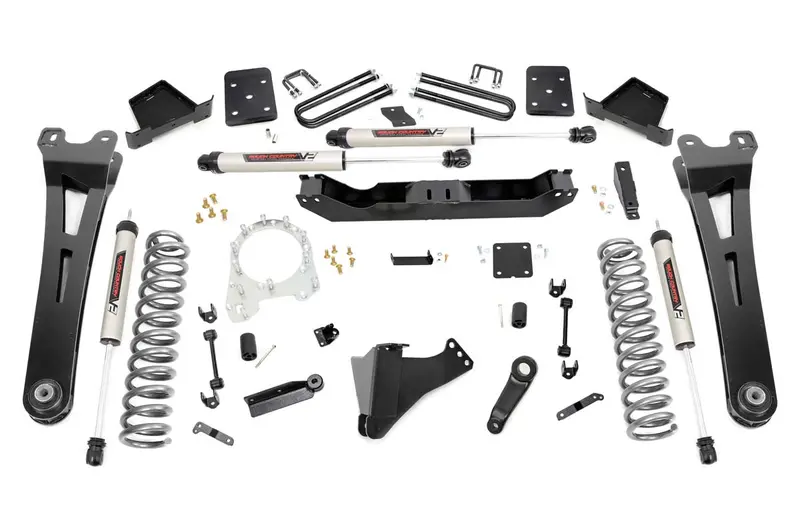 Rough Country 51270 6-Inch Lift Kit With Radius Arms, V2 Shocks & Rear Overload Springs – Compatible With 2017–2019 F-250/F-350 4Wd Diesel 1