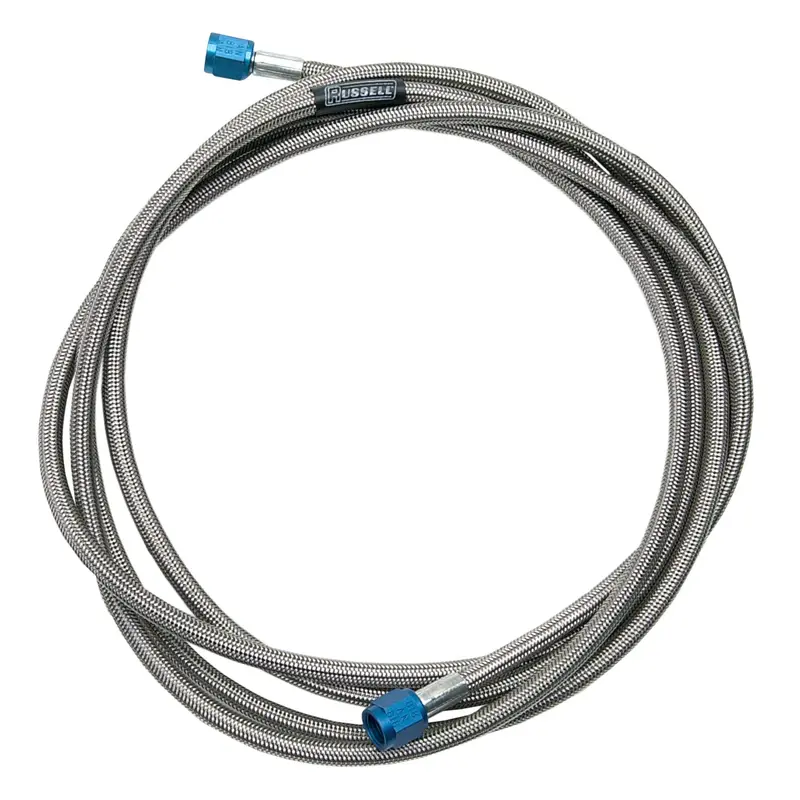 Russell Nitrous Feed Line – 8-Foot Blue -06An Stainless Braided Hose 1