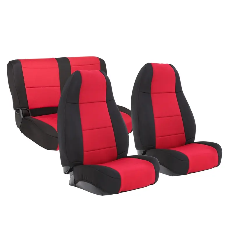 Smittybilt 471130 Neoprene Seat Cover 91-95 Wrangler Yj Set Front/Rear Red Smittybilt 1