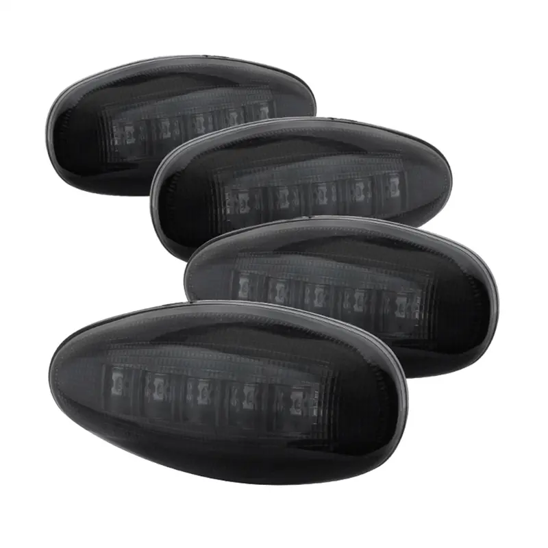 Spyder Auto 9924682 Xtune Led Side Fender Light Kit – 4-Piece (2 Red + 2 Amber), Smoke Lens 1