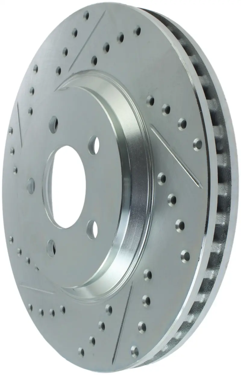 Stoptech Select Sport Brake Rotor – Front Right Drilled & Slotted For Balanced Street Handling 1