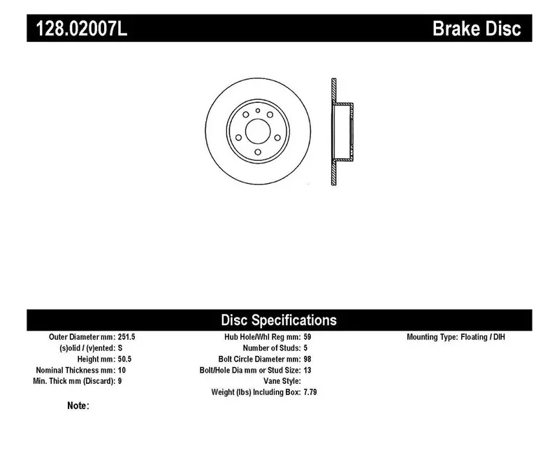 Stoptech Sport Cross-Drilled Rear Left Brake Rotor — Precision-Machined 1
