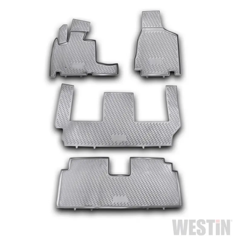 Westin Profile Floor Liners – 4-Piece Set (Front, Rear, Third Row) In Black 1